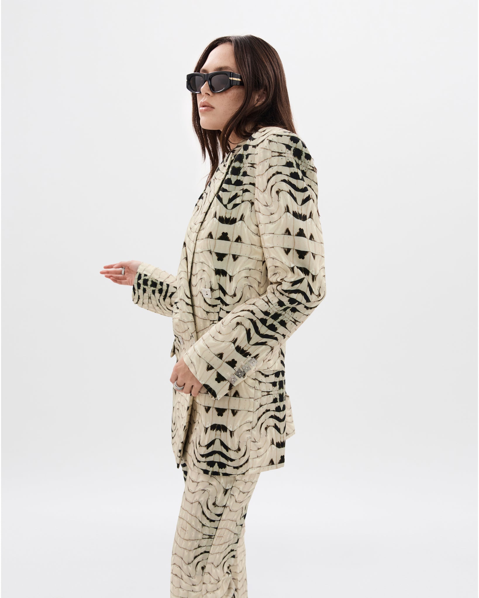 Cuban Crocodile Oversized Blazer