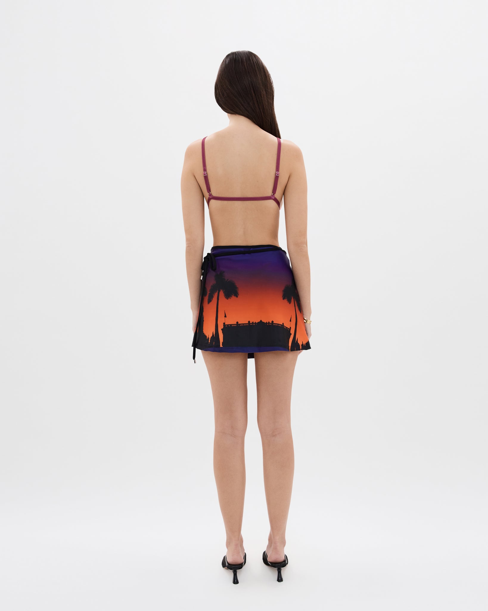 Havana Silhouette Eco-Poly Wrap Skirt