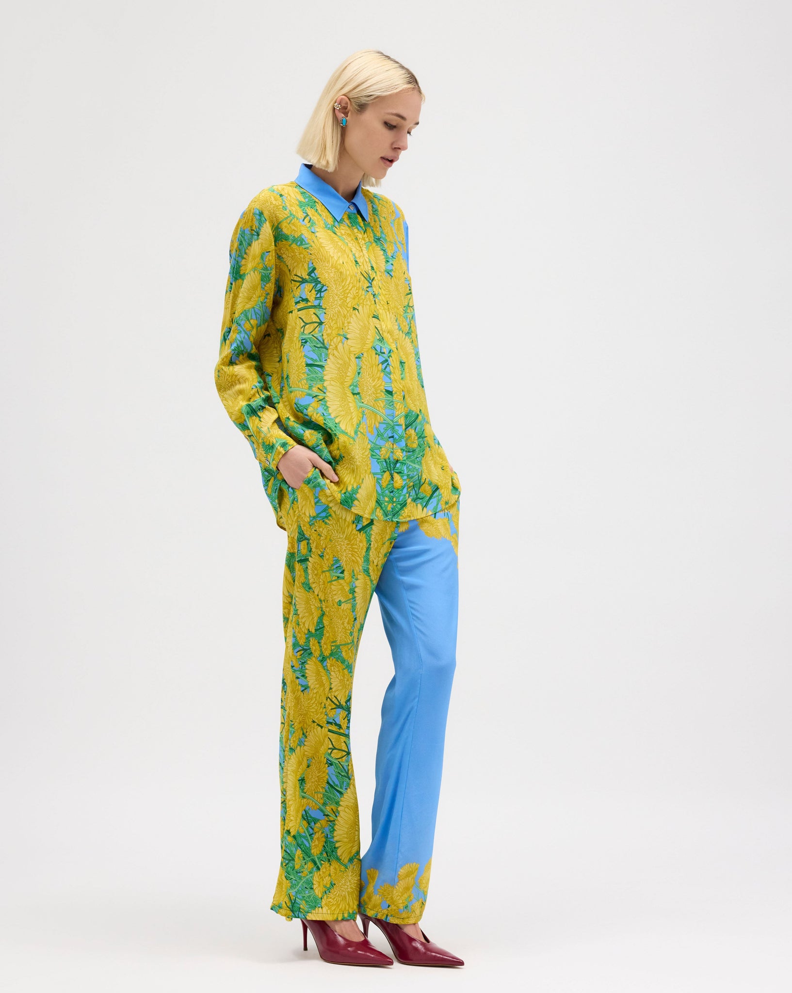 Dandelion Silk Chiffon Pants