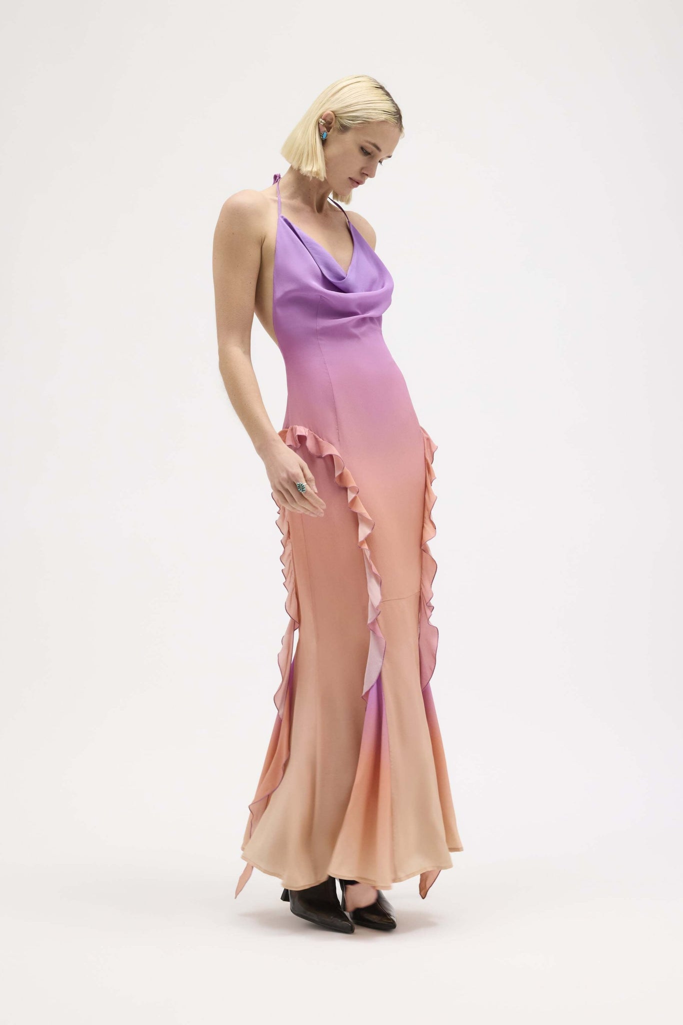 Asta Mirage Ruffle Maxi Dress