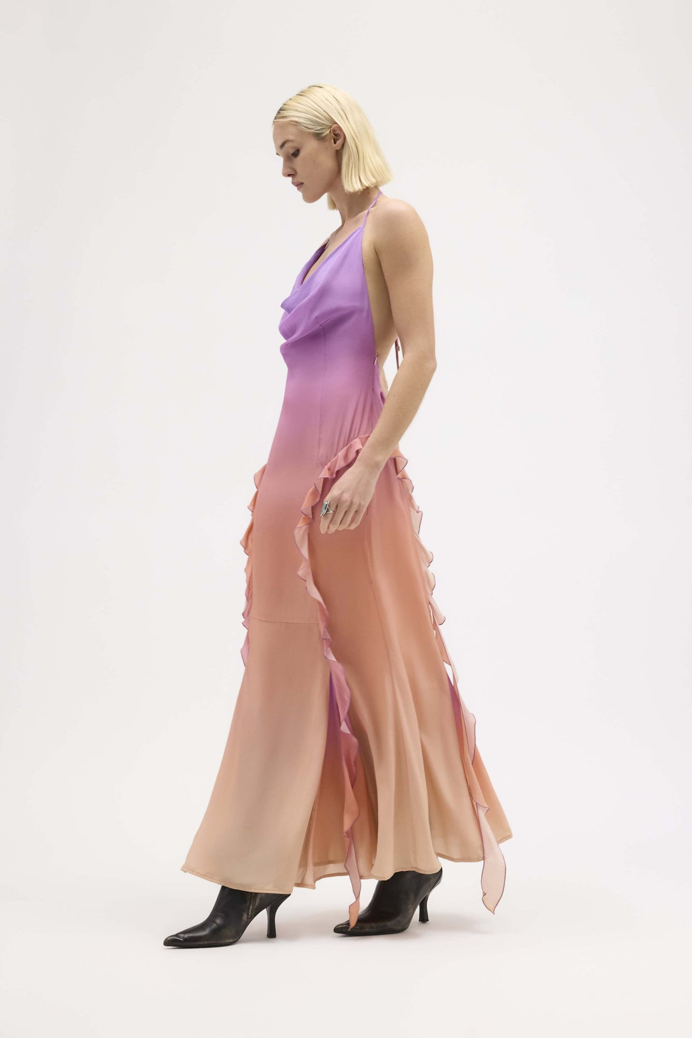 Asta Mirage Ruffle Maxi Dress