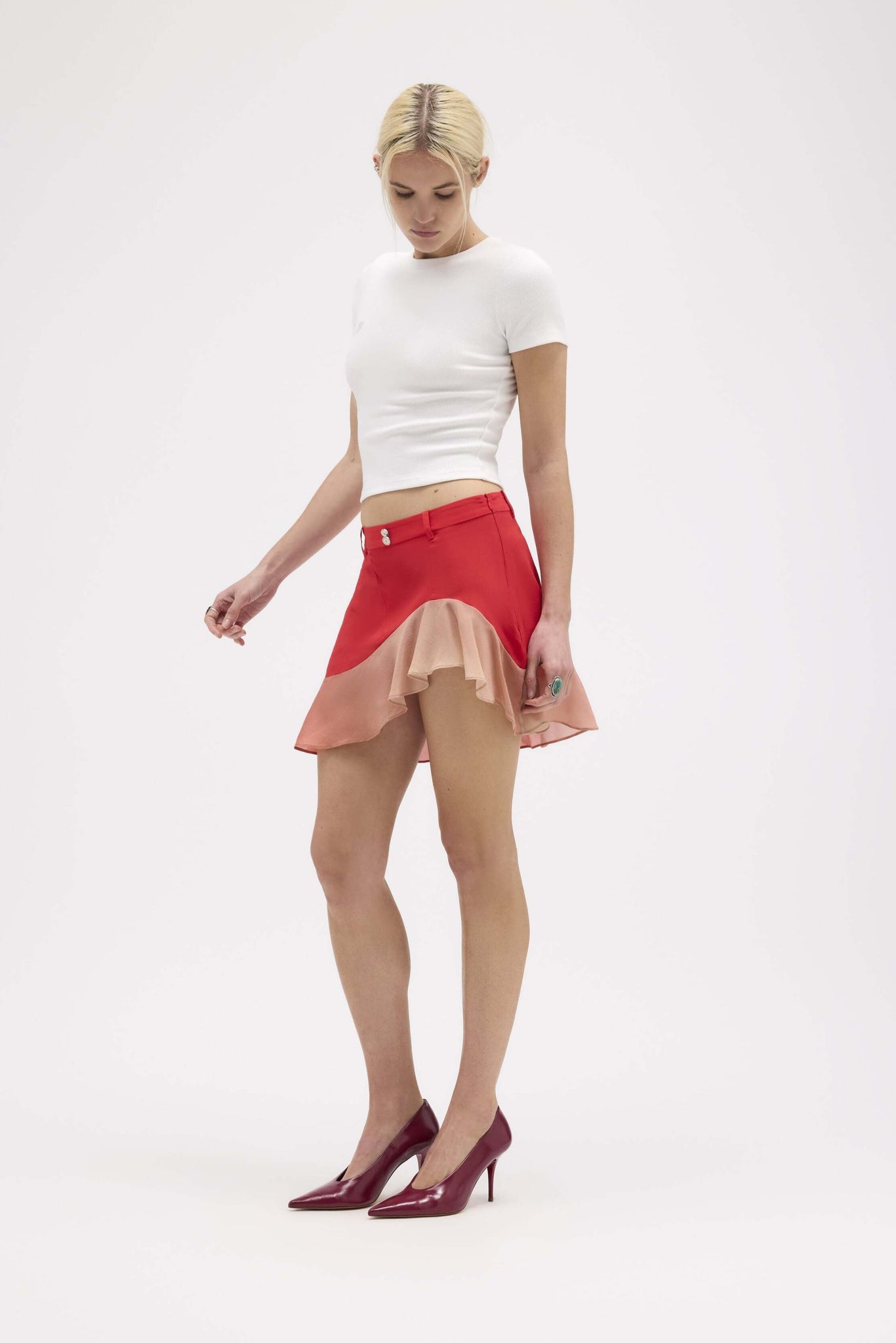 Cherry Frill Mini Skirt