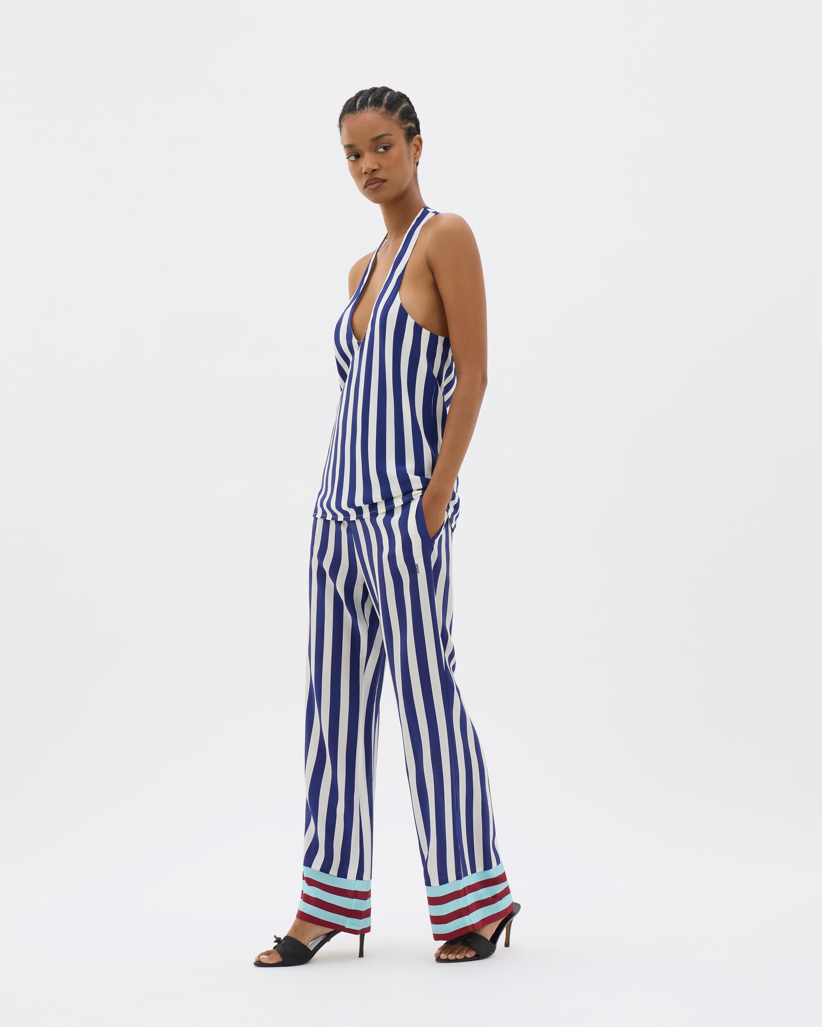 Striped Bias Pants