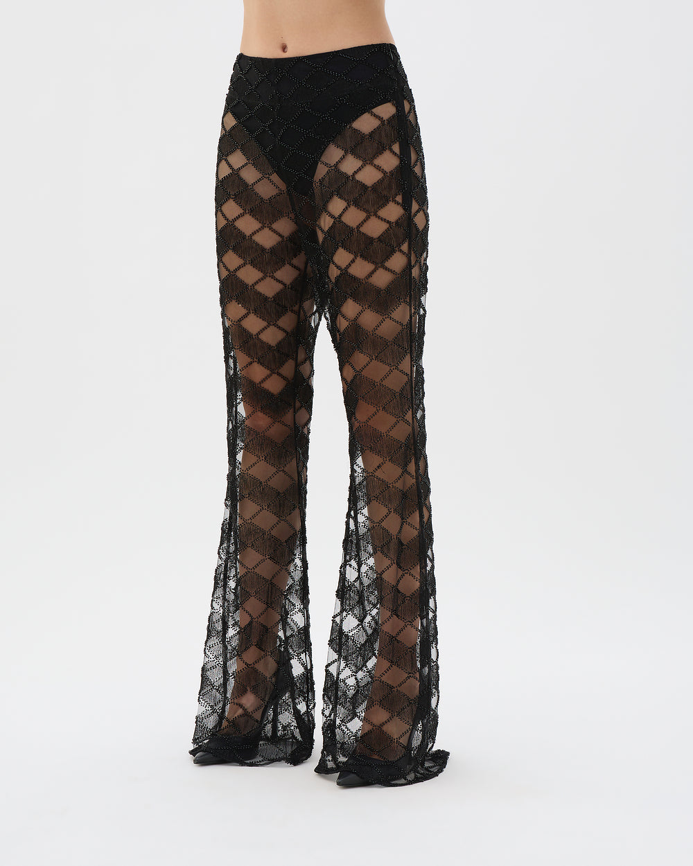 Tailored Beaded Lace Pant