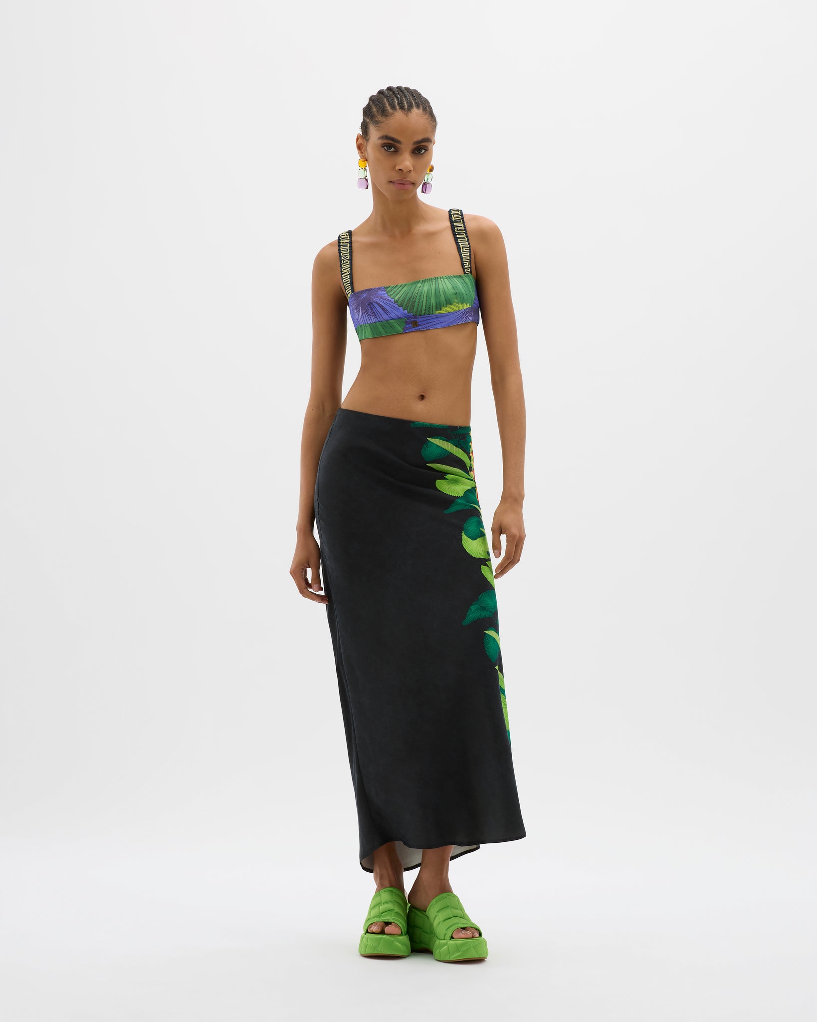 Yin Palms Maxi Skirt