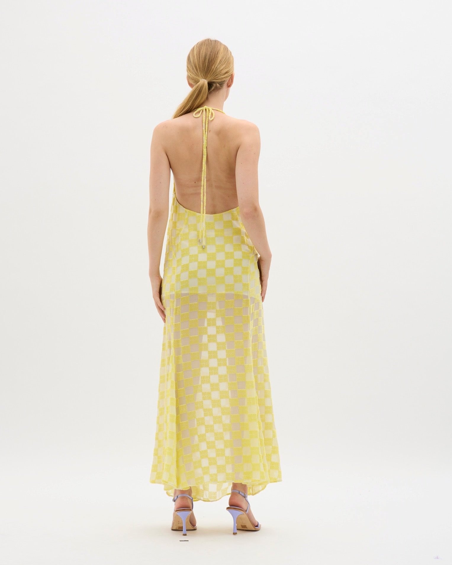 Yellow Velvet Asta Dress